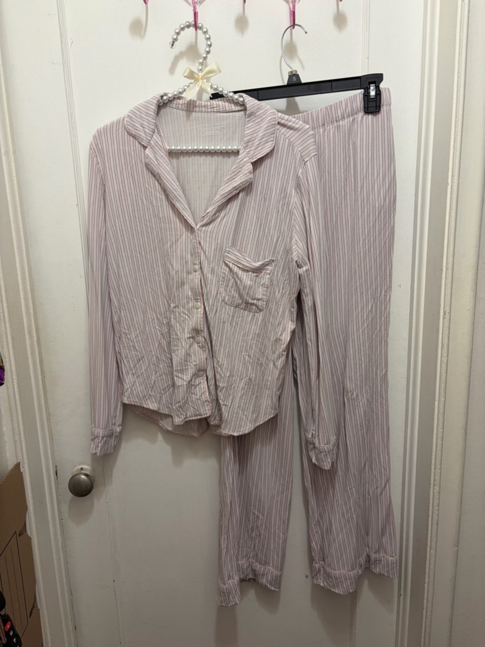 Victoria’s Secret Modal Pink & white striped pajama set